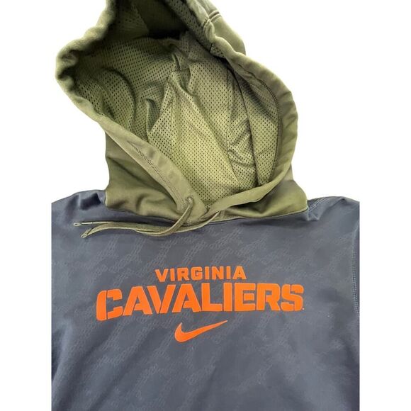 CAMO University of Virginia pullover hoodie Sz Small Lady's Nike Therma Fit Y2K - Picture 2 of 6